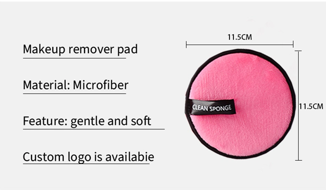 Popular Natural Remover Makeup Face Pads Microfiber Facial Cleaning Pads Washable Makeup Remover Pads Reusable