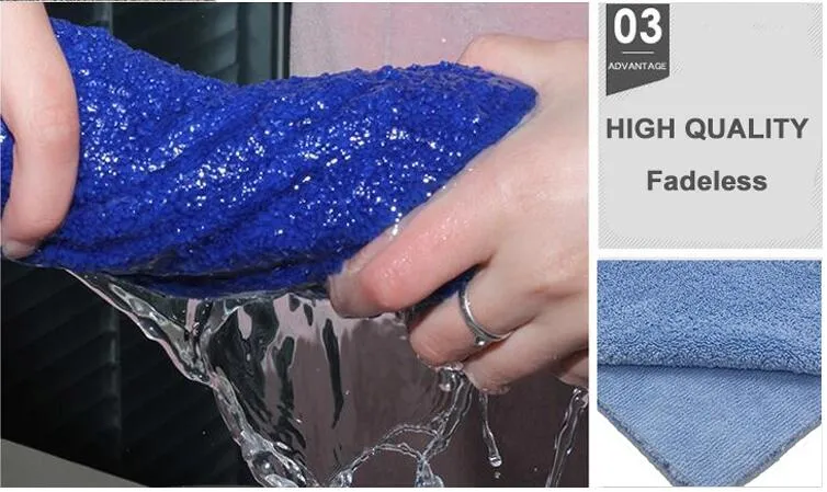 No Trace Absorbable 3 Size Soft Microfiber No Lint Window Car Rag Cleaning Towel Kitchen Cleaning Cloth Glass Cloth