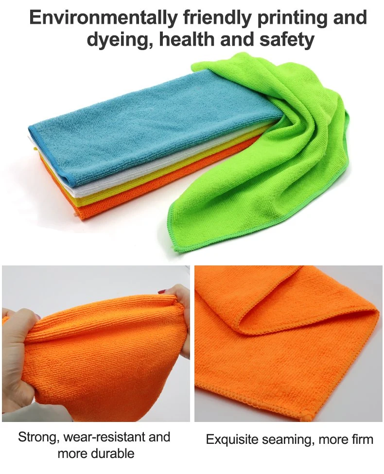 Wholesale Custom Car Detail Microfiber Cleaning Cloth Polish Car Wash Cloth Kitchen Dishcloth