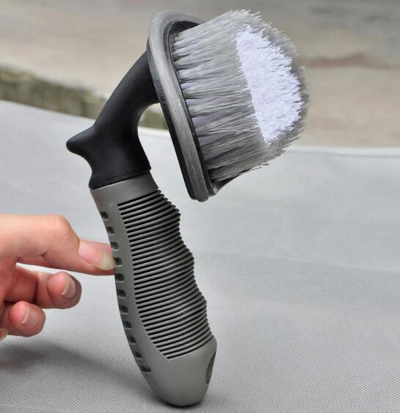 Car Brush with Non-Slip Grip Handle Car Wheel Tire Curve Cleaning Tool Bl13049