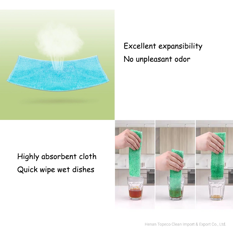 Topeco Degradable Multi-Color Customized Household Cleaning Bamboo Fiber Cloth Close to Skin