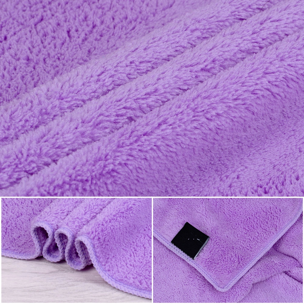 100%Microfiber Pink Grey 70X140cm 500GSM Microfibre Bath Towel