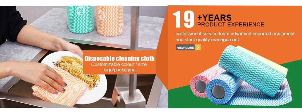 Eco Friendly Non-Woven Disposable Lazy Rag Kitchen Cleaning Cloth Wash Free Oil-Free Point Breaking Lazy Rag