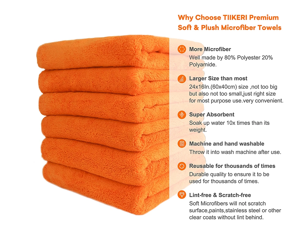 Scratch Free Detailing Buffing Polishing Towel Car Drying Towel Lint Free Premium Microfiber Cleaning Towel