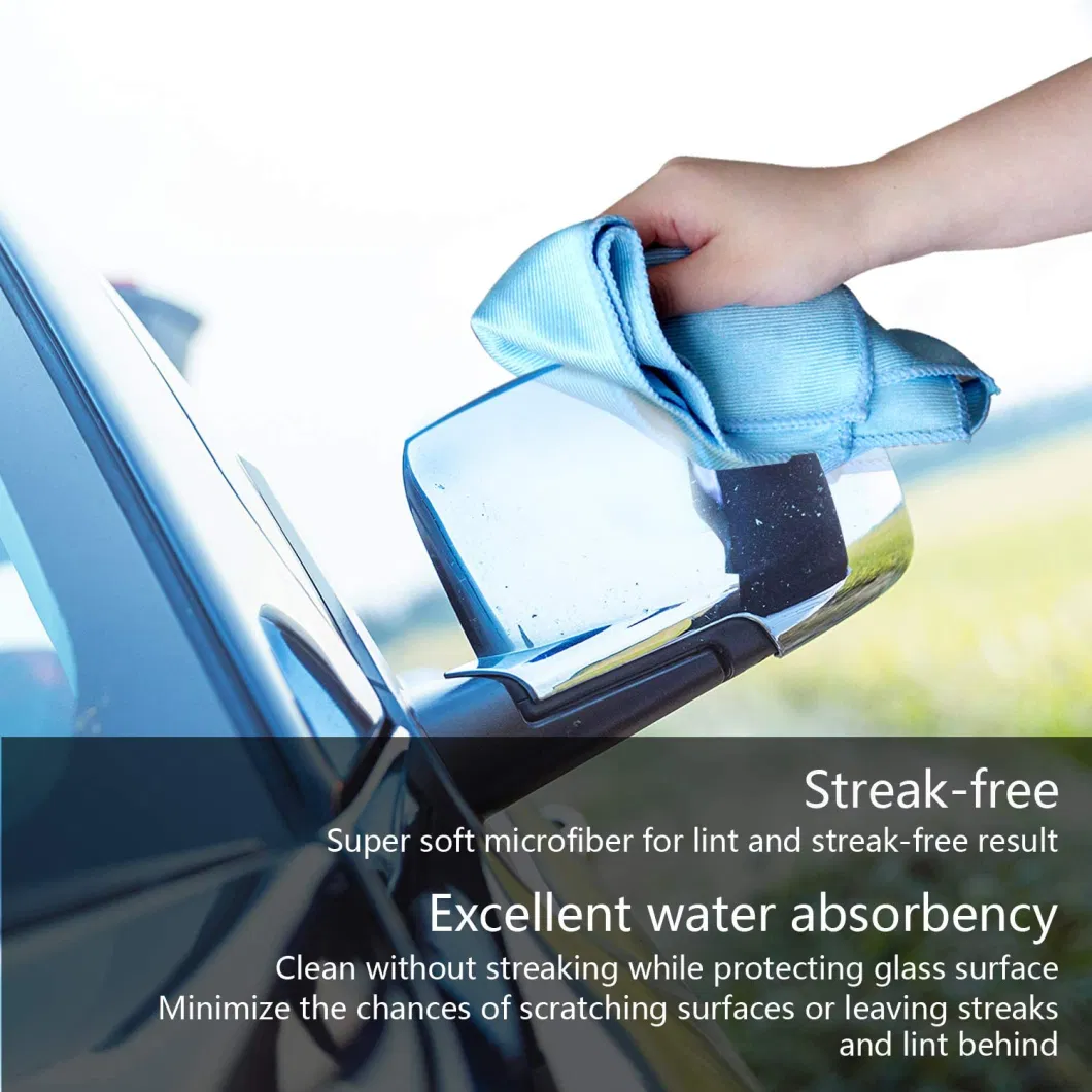 Factory Stocklet 280GSM Magic Glass Cleaning Cloth Car Window Windshield Clean Microfiber Stainless Steel Shine Cloth