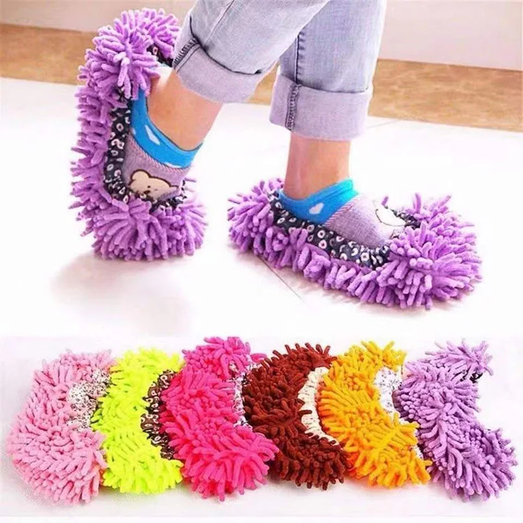 High Quality Home Soft Microfiber Washable for Car Shoes Cleaning Covers Mop Slippers for Floor Cleaning for Chenille Mop Pad