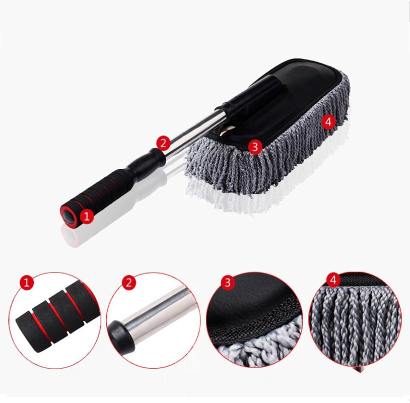 Telescopic Car Cleaning Mop Multi-Purpose Wash Brush External Internal Dust Removal Wbb12895