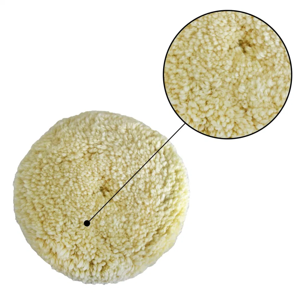 6 Inch Wool Buffing Pad Dual Action Car Polisher Pad Cleaner Car Polishing Pad