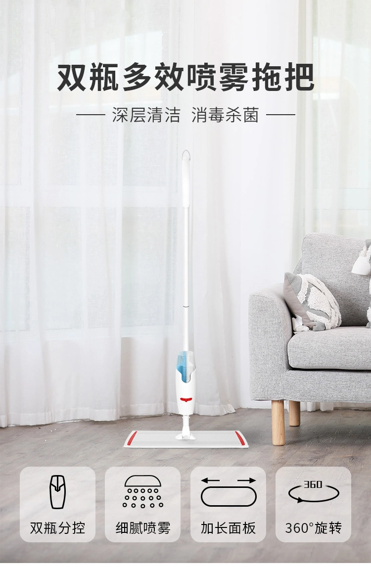 Spray Mops for Floor Cleaning Mops for Floor Cleaning with Washable Reusable Mop Pads Head and Double Bottle Microfiber Wet Dry Dust Spray Mop