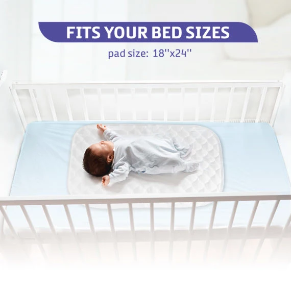 Washable Waterproof Bed Pad with Wings