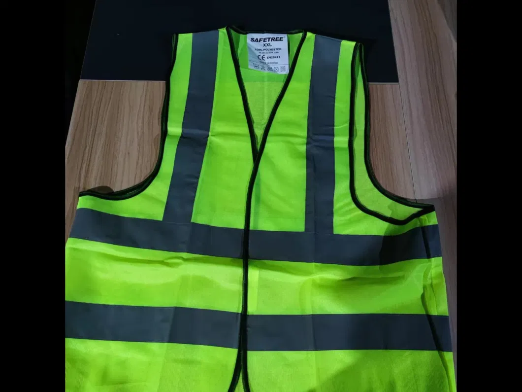 High Visible En471 120GSM Reflective 100% Polyester Safety Vest Hi Vis Clothing