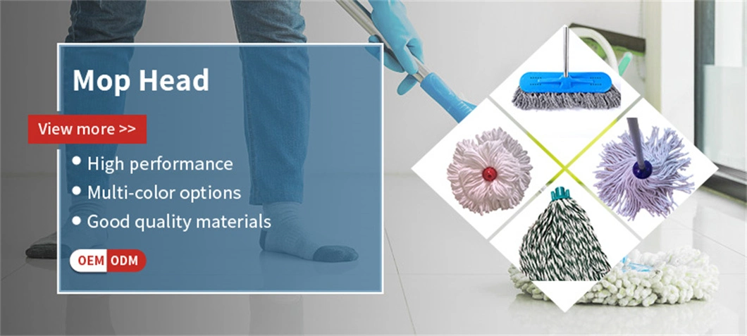 Heavy Duty Eco Friendly Commercial Washable Microfiber Mop Head Replacement for Industrial Hospital Floor Cleaning