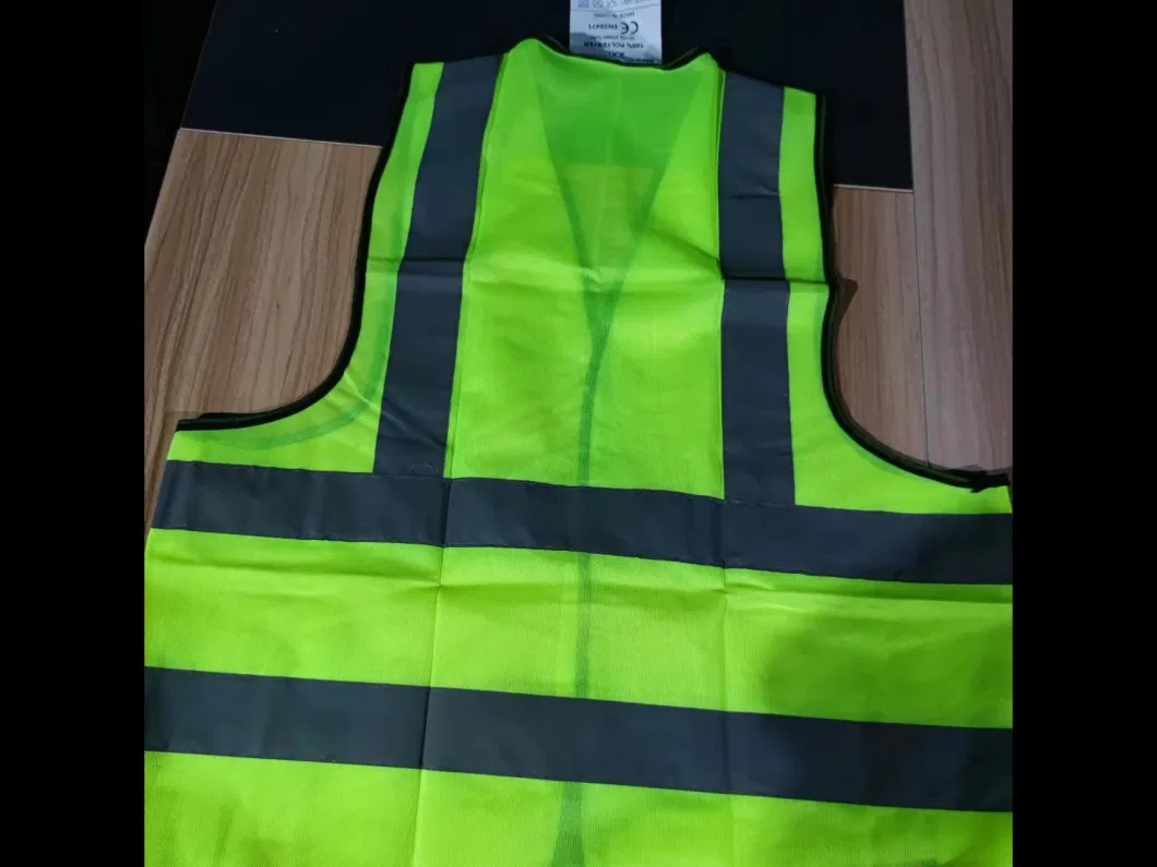 High Visible En471 120GSM Reflective 100% Polyester Safety Vest Hi Vis Clothing