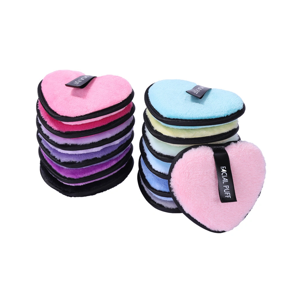 OEM Brand Reusable Microfiber Makeup Removal Pad Sponge Facial Cleaning Washable Pads