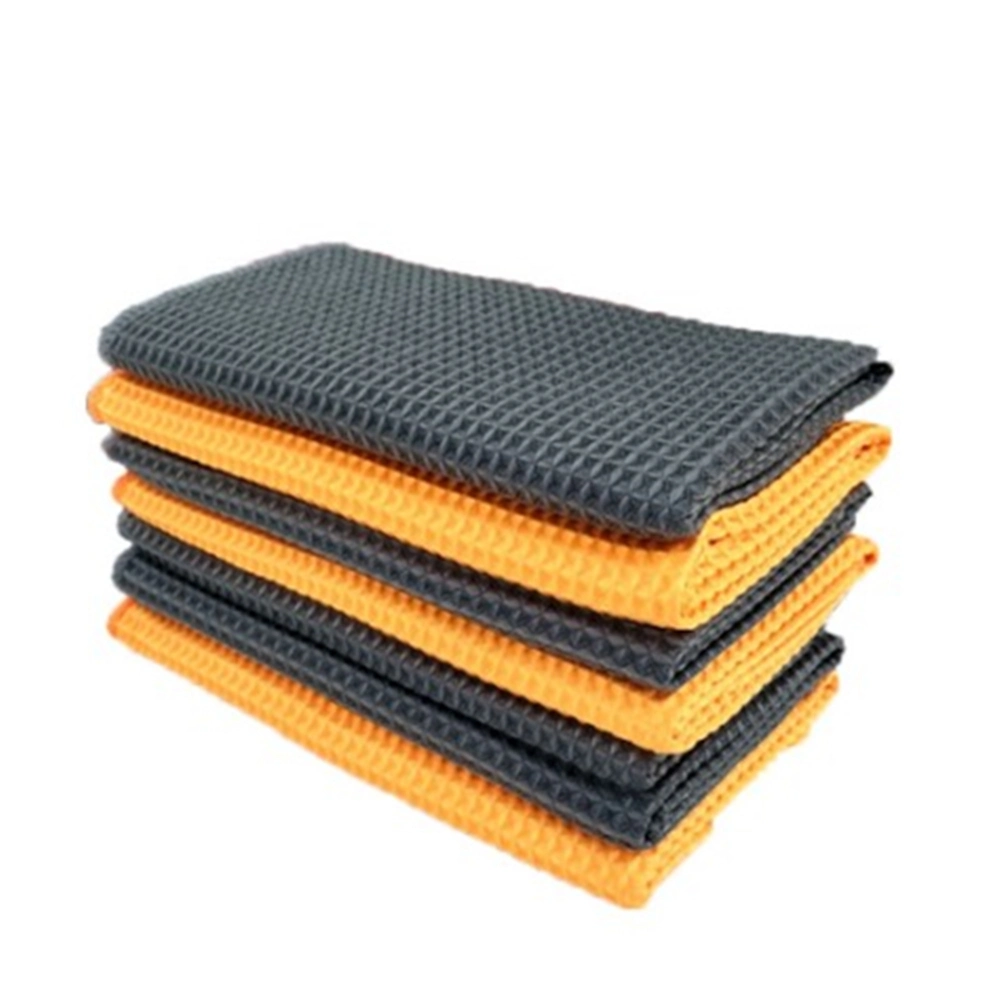 40X40cm 400GSM Quick Drying Home Kitchen Glass Cleaning 100% Microfiber Pineapple Polishing Drying Microfiber Waffle Weave Cloth