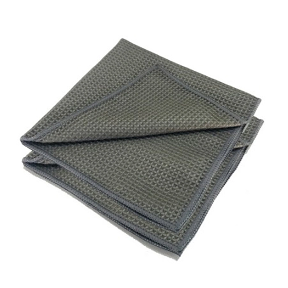 40X40cm 400GSM Quick Drying Home Kitchen Glass Cleaning 100% Microfiber Pineapple Polishing Drying Microfiber Waffle Weave Cloth