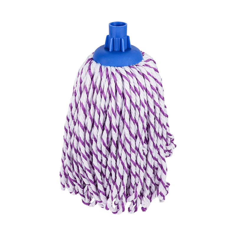 Custom Green Purpleitalian Clean Microfiber Absorbent Mop Head Thread Plastic Replacement Head Cotton Wet Mop Head