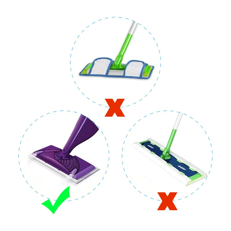 Adapts S-Wiffer Wetjet Flat Mop Cloth Adhesive Type Thickened Wet and Dry Mop Head Accessories Mop