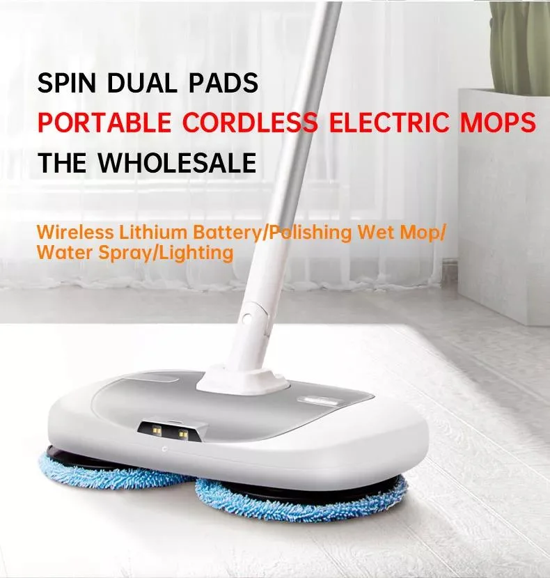 Swallow Cordless Electric Powerful Cleaner and Wax Hardwood Floor Mop with Built-in 400ml Water Tank Steam
