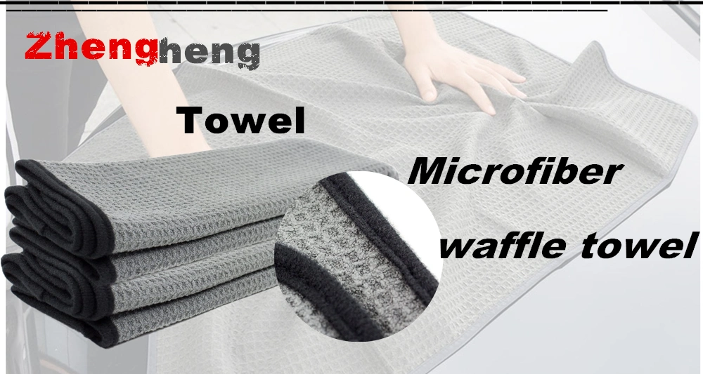 40X40cm 400GSM Quick Drying Home Kitchen Glass Cleaning 100% Microfiber Pineapple Polishing Drying Microfiber Waffle Weave Cloth