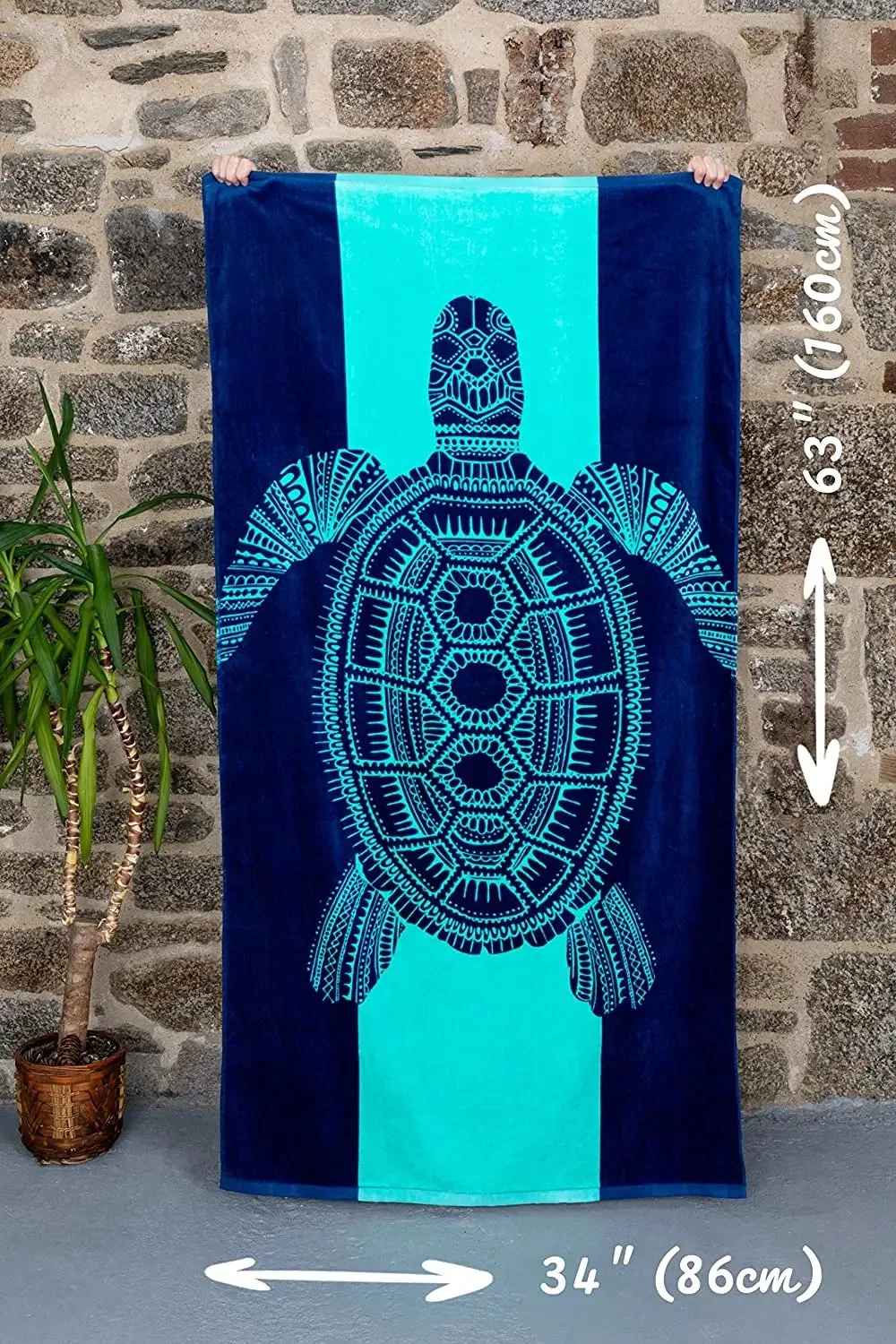 Turtle Tropical Towels with Logo Custom Print Microfiber for Adult Beach Towel