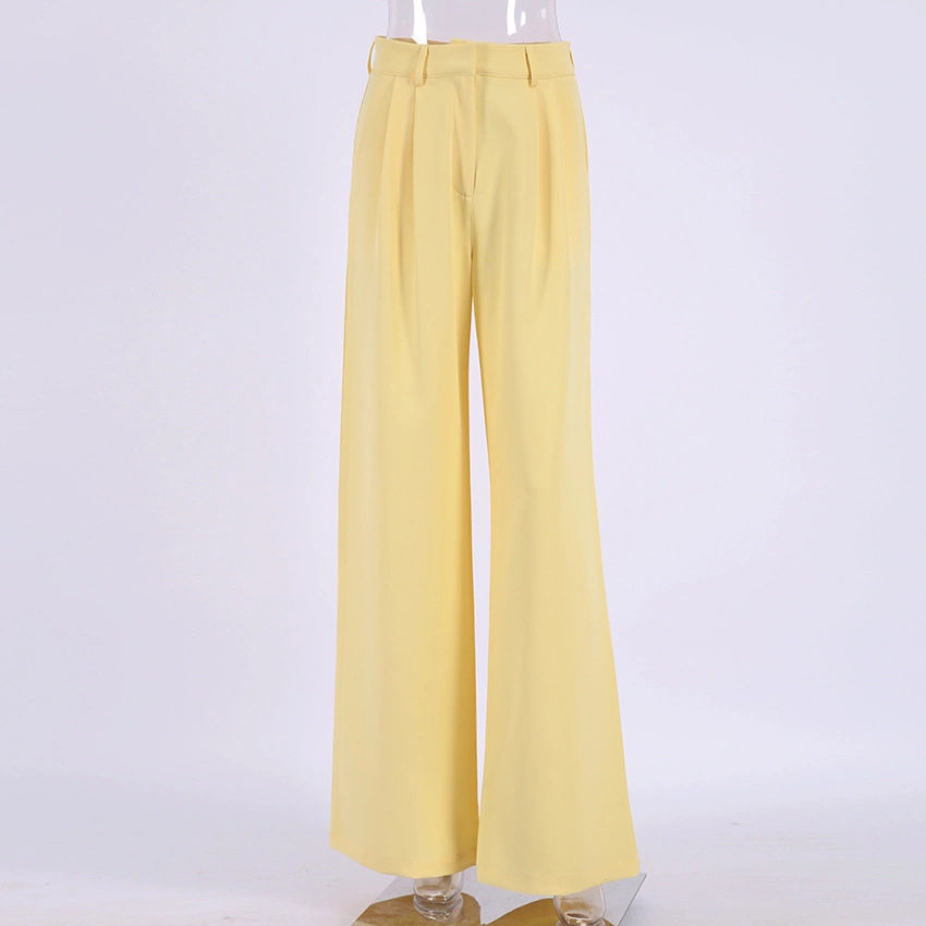 High Waisted Loose and Versatile Mop Pants, Fashionable Casual Pants