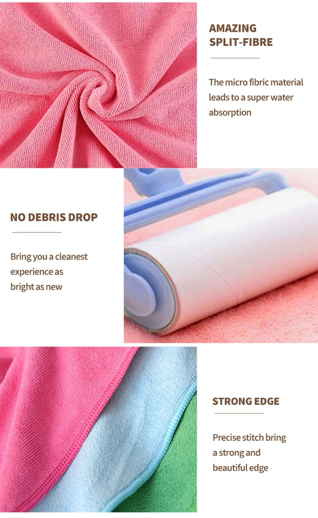 Microfiber Cleaning Cloth Towel Lint Free Multicolored Reusable Large Cloth for Home, Dust, Kitchen, Car, Automotive, Motorbike