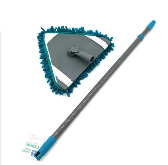 Microfiber Home Clean Floor Flat Mop Triangle Flexible Handle