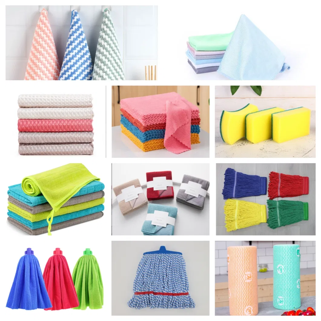 18&quot; 80%20% Economy Microfiber Clothes Hygiene Wet Mop Pads Strip Scrubber &amp; Canvas Pocket&amp; Sponge618&quot; 24&quot; Cleaning Clothes Refill Frange