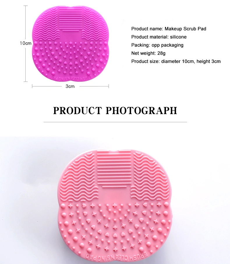 Scrubber Mat Portable Washing Tool Silicone Makeup Brush Cleaning Pad