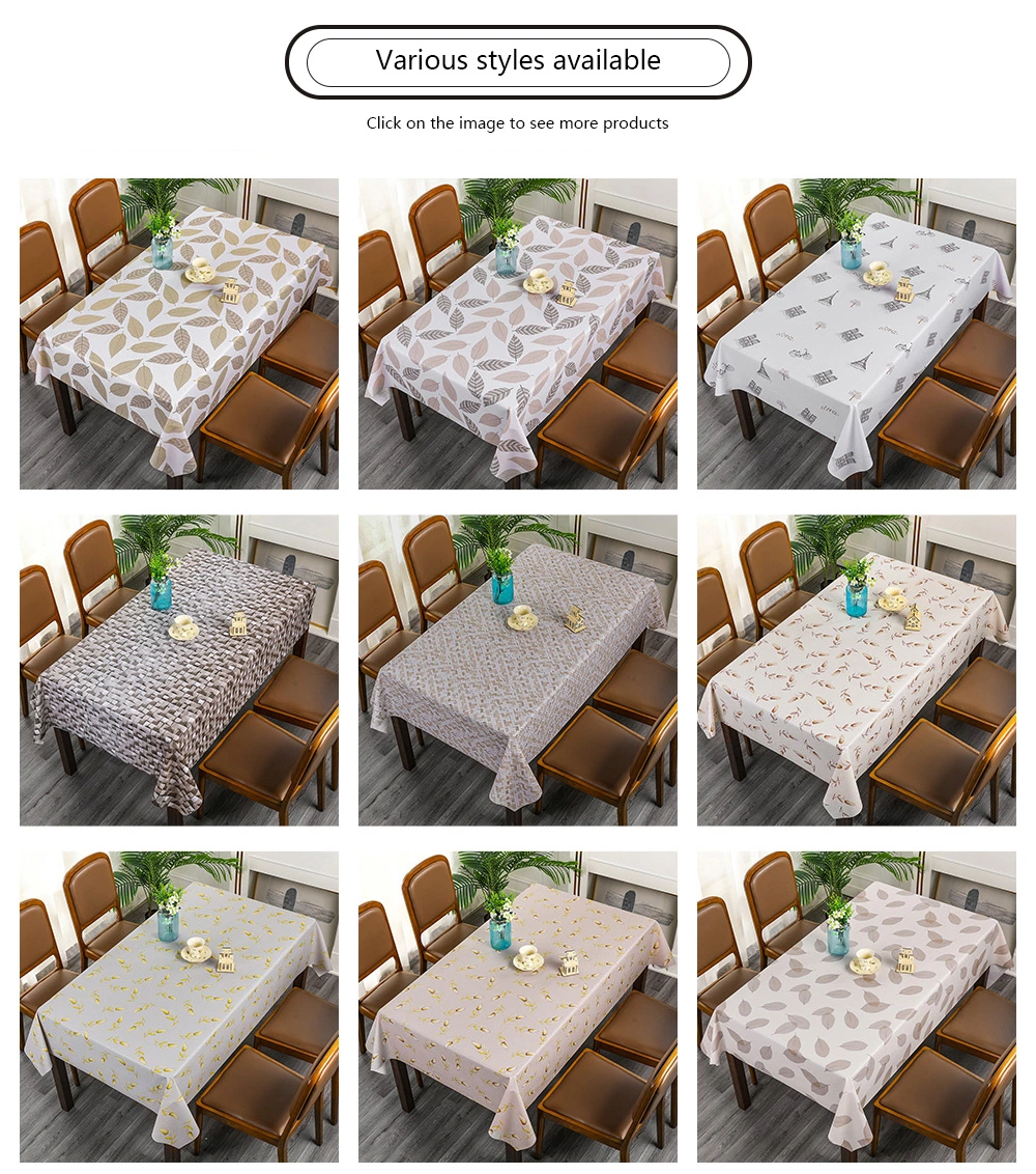 New Design Factory Price Easy to Clean Waterproof PVC Tablecloth
