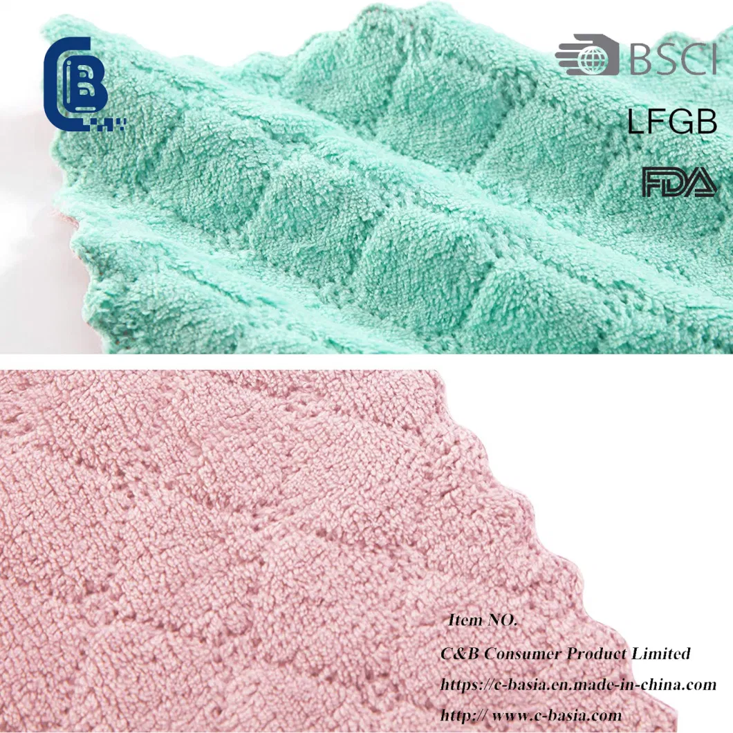 High Quality Super Absorbent Car Bathroom Glass Microfiber Cleaning Kitchen Towel Dishcloths