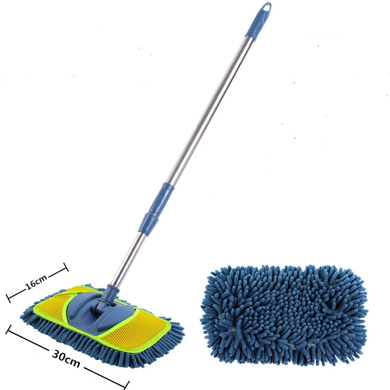 Microfiber Chenille Retractable Head Detachable Telescopic Car Wash Brushes Mops