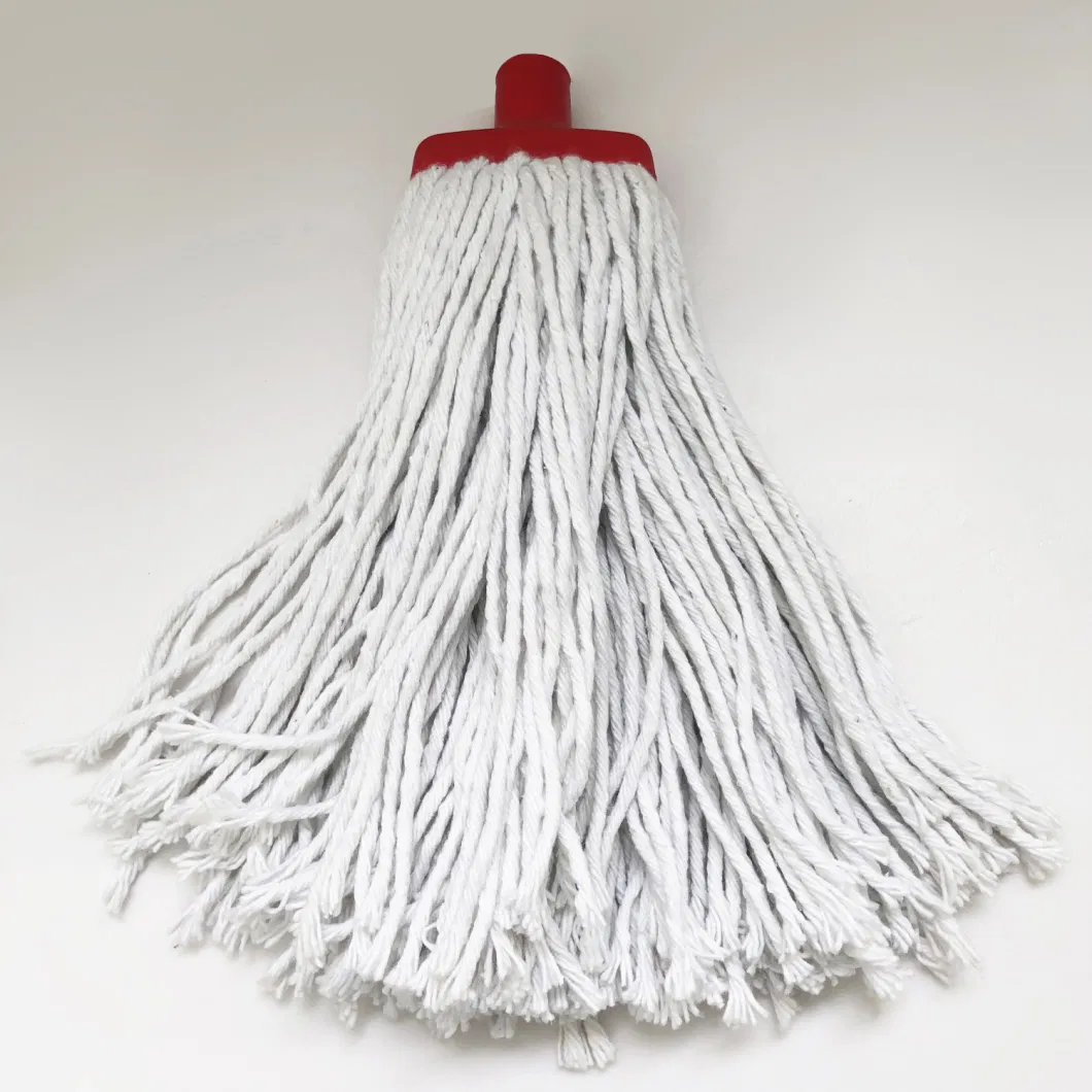 Factory Price Cotton Mop Bleached White with 200 Grams in 70% Cotton &amp; 30% Polyester Cotton Yarn 12ply Mop Head for All Floor Cleaning