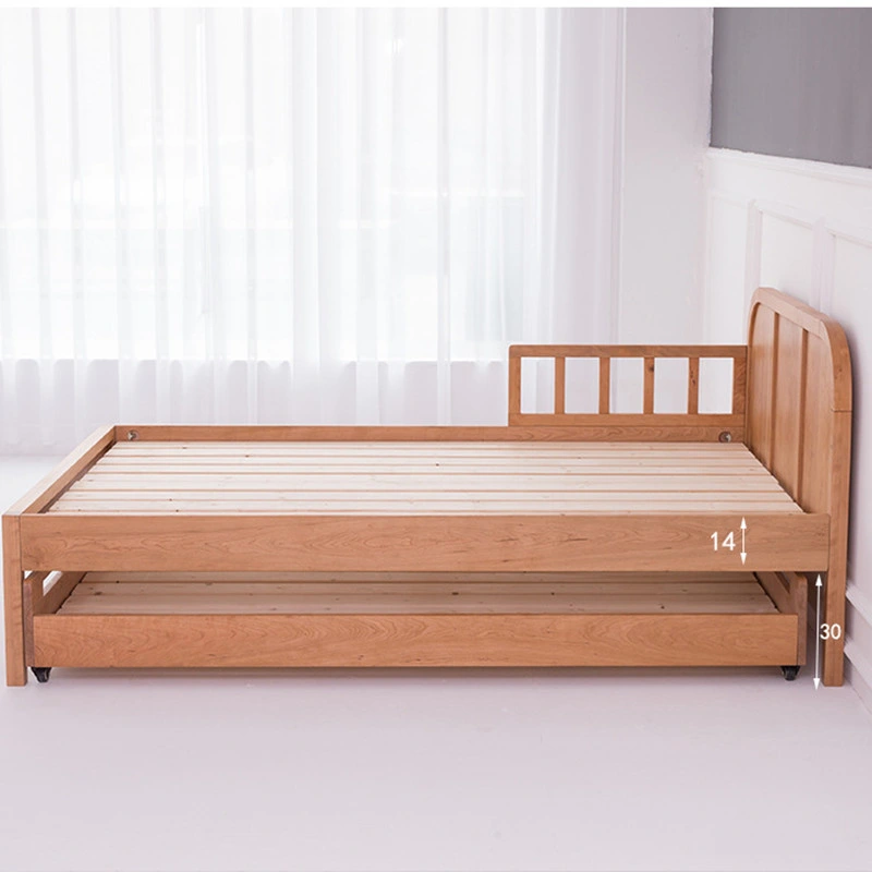 Cherry Wood Japanese Push-Pull Bunk Bed