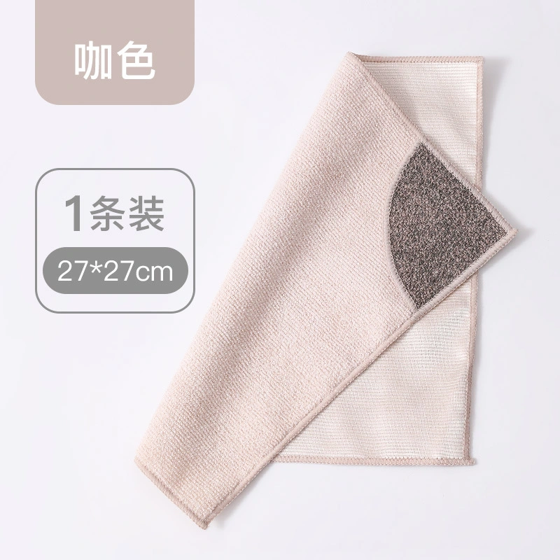 27*27cm Glass Towel Warp Knitted Rag Double-Sided Multifunctional Microfiber Cleaning Cloth