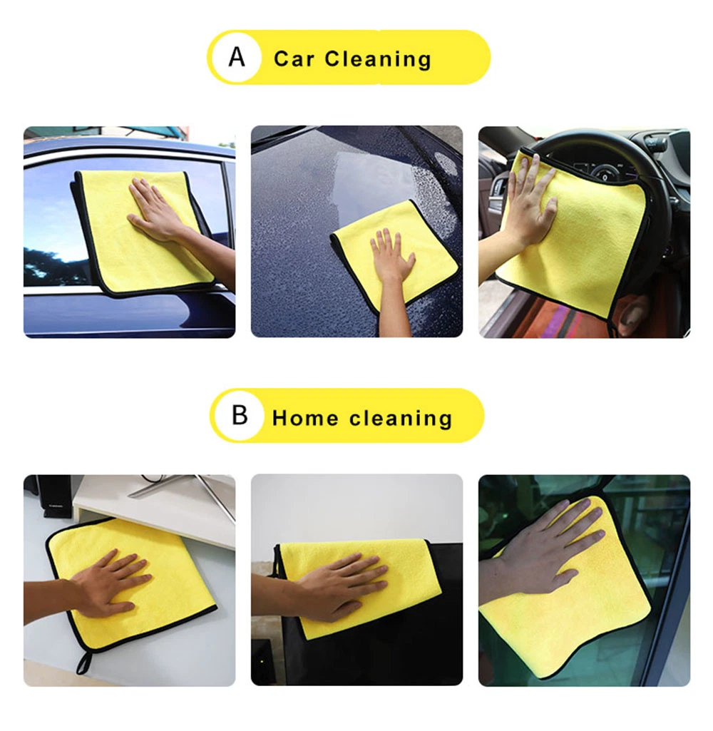 Microfiber Car Dust Towel Coral Fleece Cleaning Cloth for Car Home Kitchen Bathroom