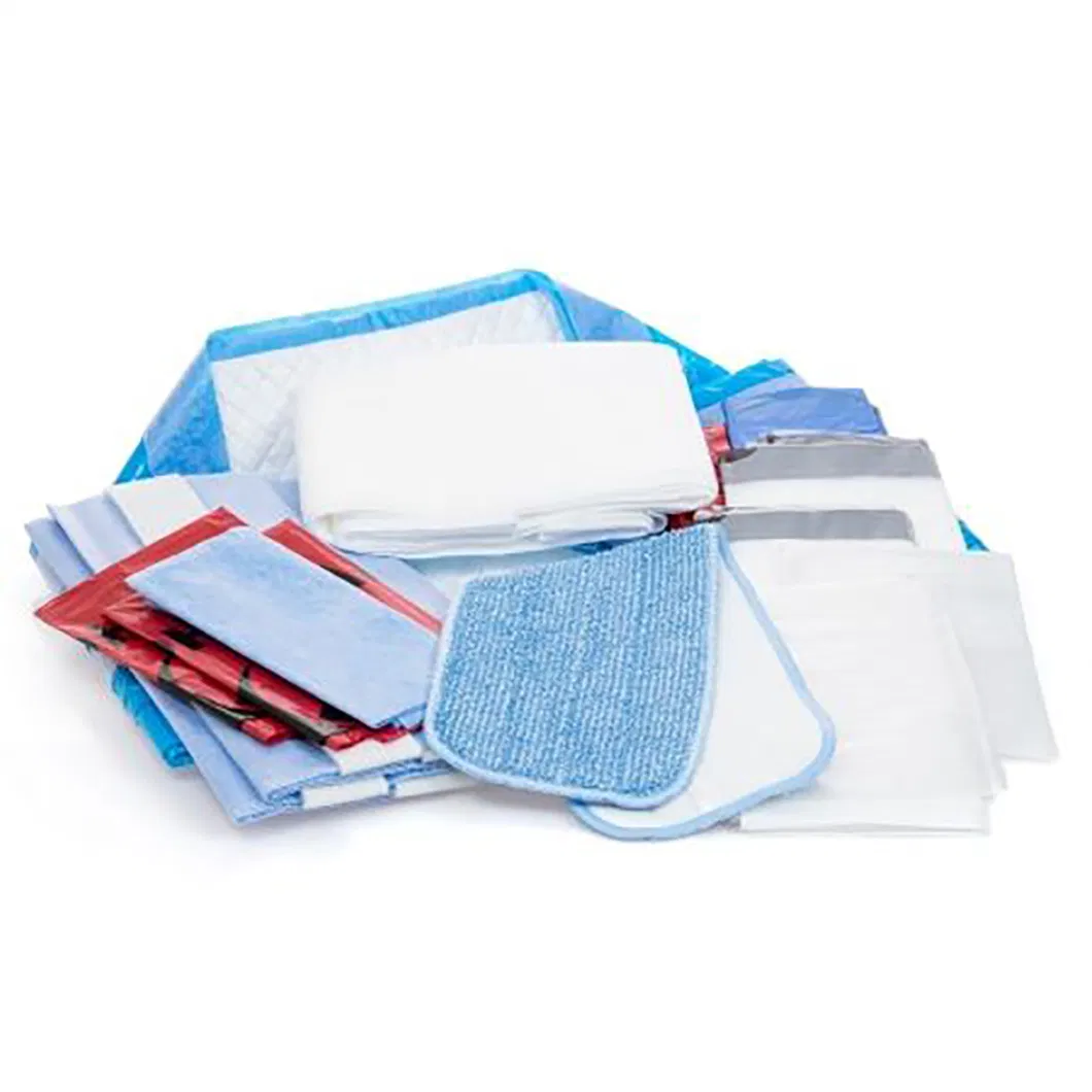 Disposable Room Turnover Kit with Rayon Mop and Low-Linting Components