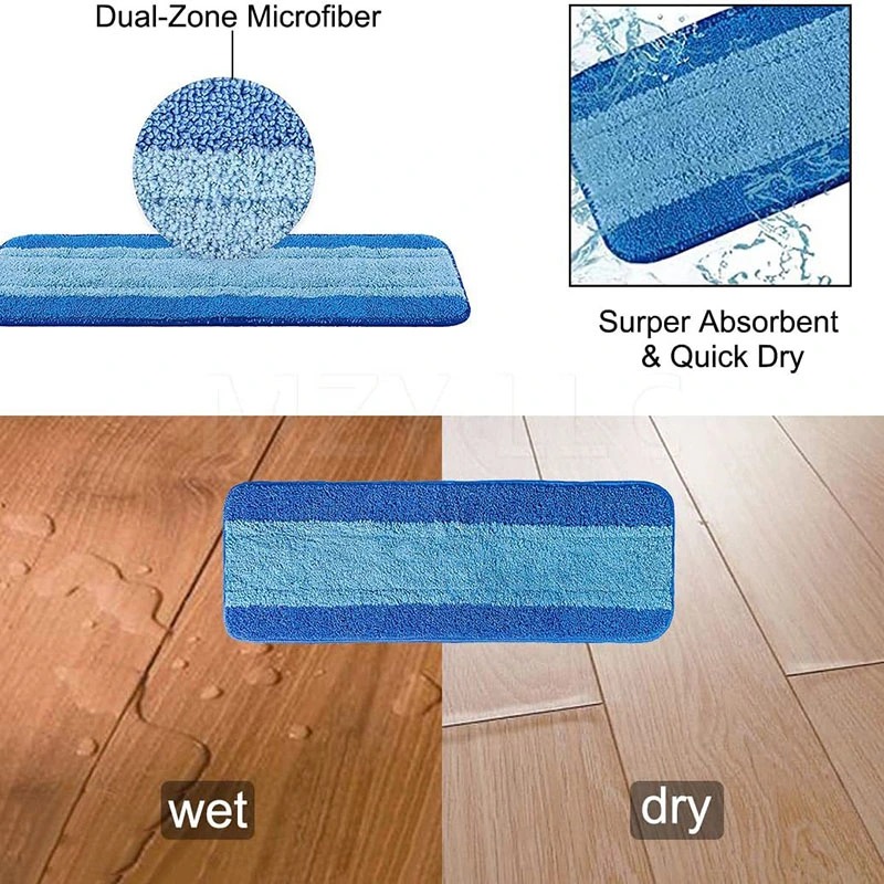 Esun Washable Microfiber Mop Pad for Floor Cleaning Wet Spray Mop Wet Flat Mop for Hardwood Laminate Wood Ceramic