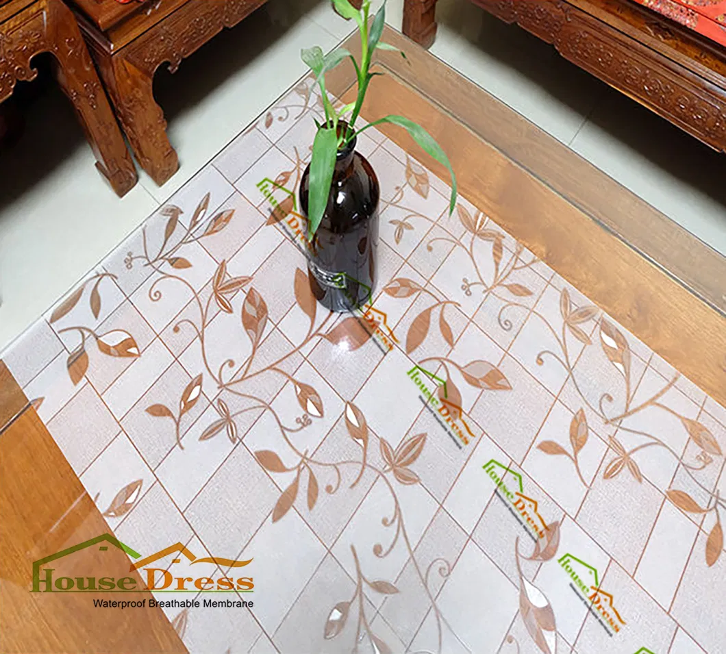 Easy to Clean Embossed Tablecloth Oil Proof Transparent PVC Tablecloth Waterproof PVC Soft Glass Tablecloth