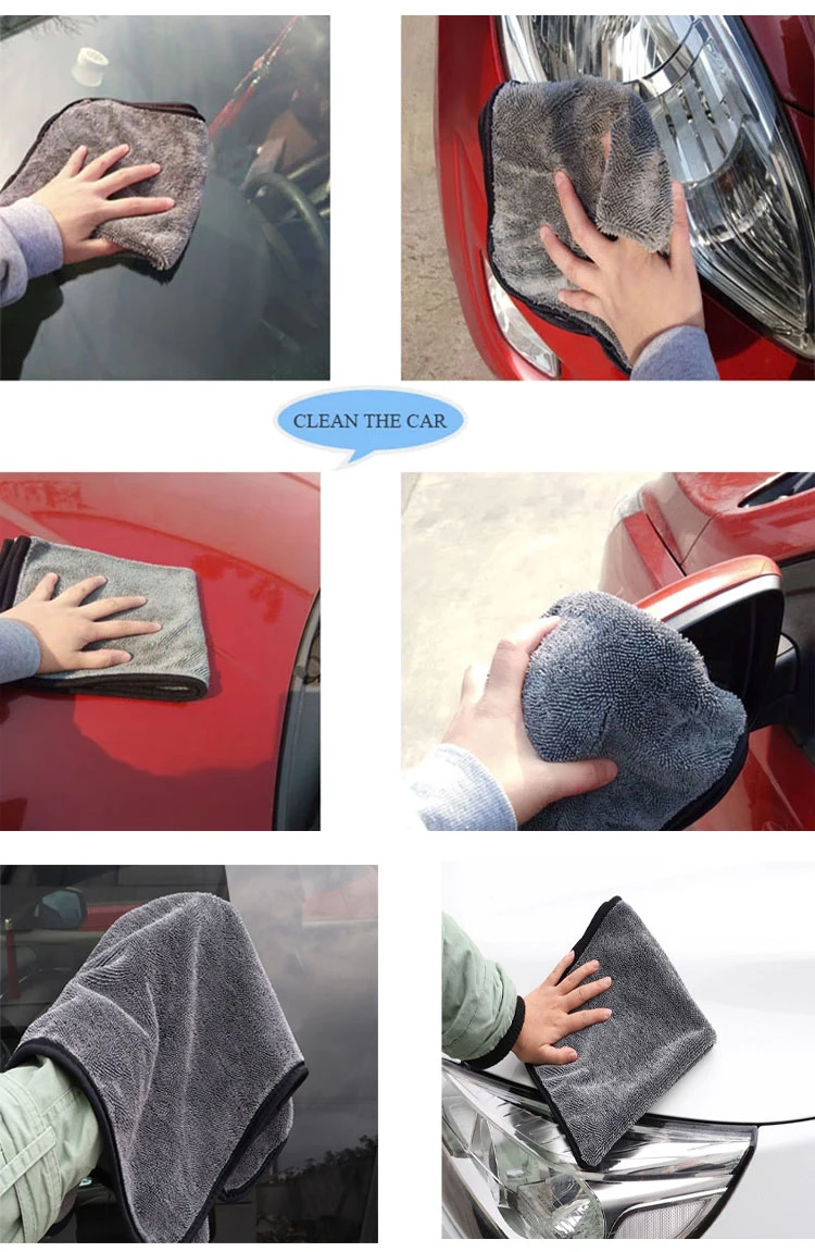 8 PCS Large Microfibre Car Towel Cleaning Drying Dusting Cloth 480GSM