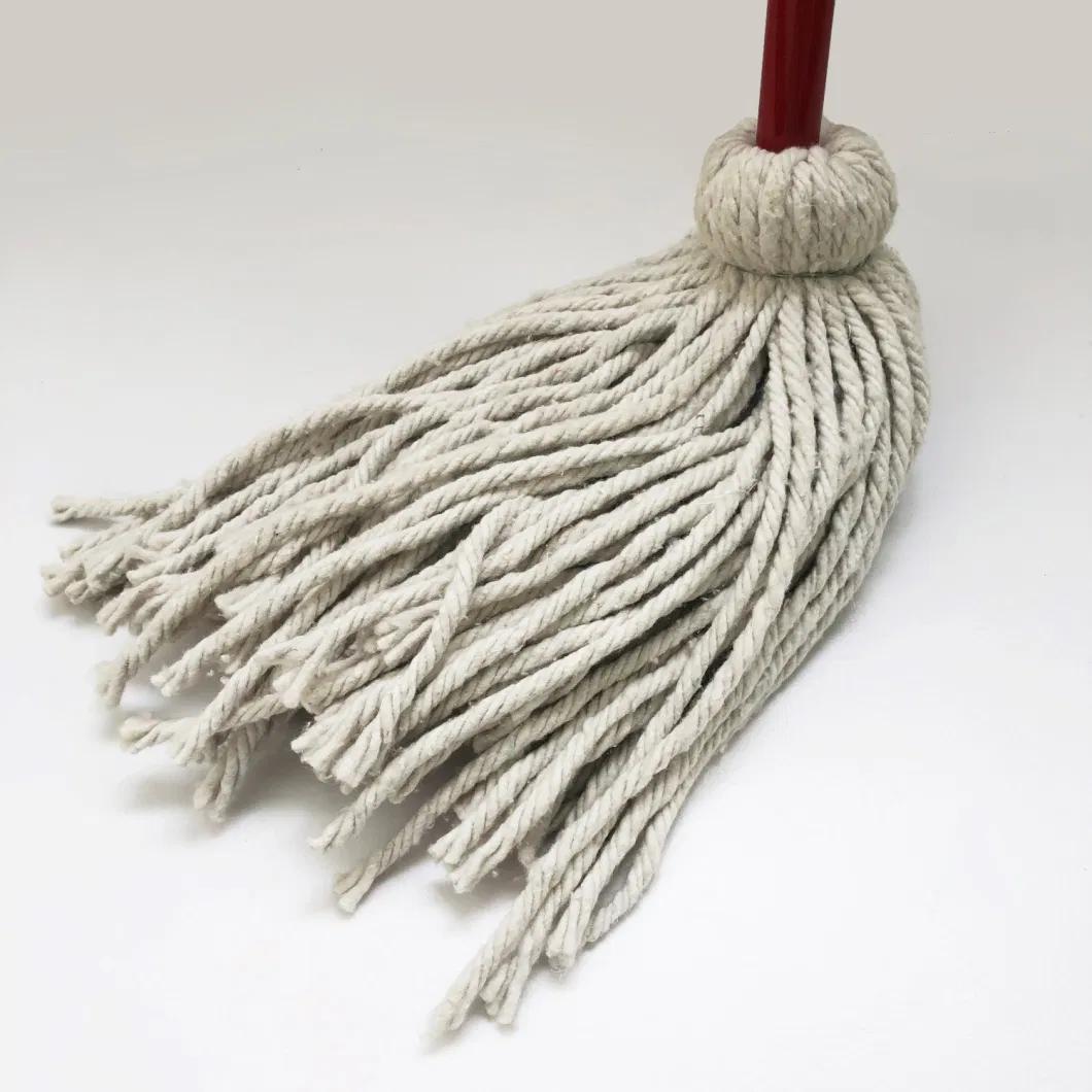 Wholesales Price Wet Cotton Mop 220 Grams in 70% Cotton &amp; 30% Polyester Cotton Yarn 4ply Mop Head for Office Cleaning