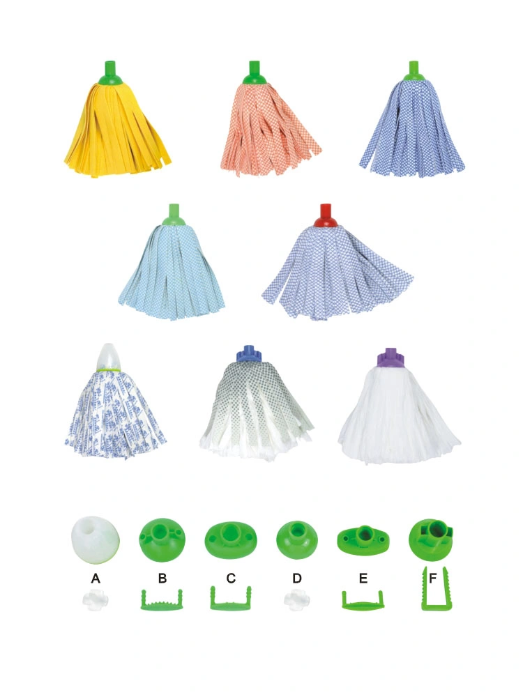 Plastic Screw Round Mop Replacement Non Woven Mop Head Cotton Head