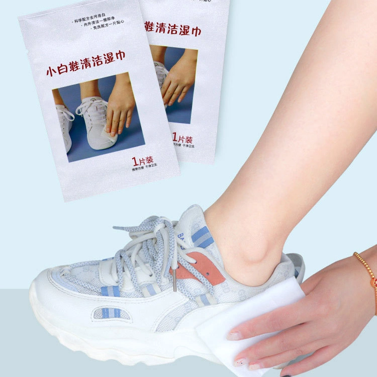 OEM Shoes Cleaning Wet Wipes Sneakers Cleaner Dotted Pads Private Label Custom