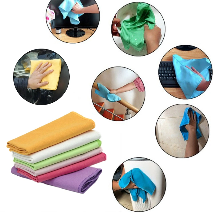 China Factory Wholesale Super Soft Microfiber Suede Towel Glasses Cleaning Cloth Lint Free Customized Eyeglass Lens Cleaning Towel for Home and Vehicle