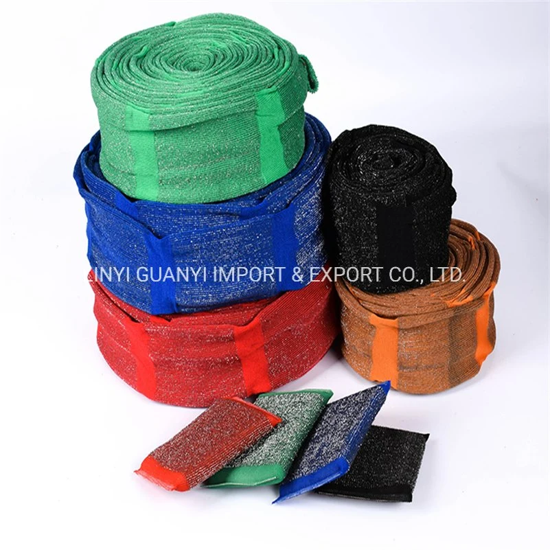 Stainless Steel Wire Sponge Scourer Fiber Cloth Sleeves in Rolls