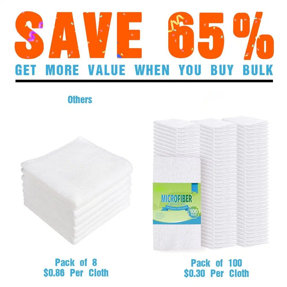 Streak-Free Scratch-Free Lint-Free Strong Water Absorption Microfiber Cleaning Cloths