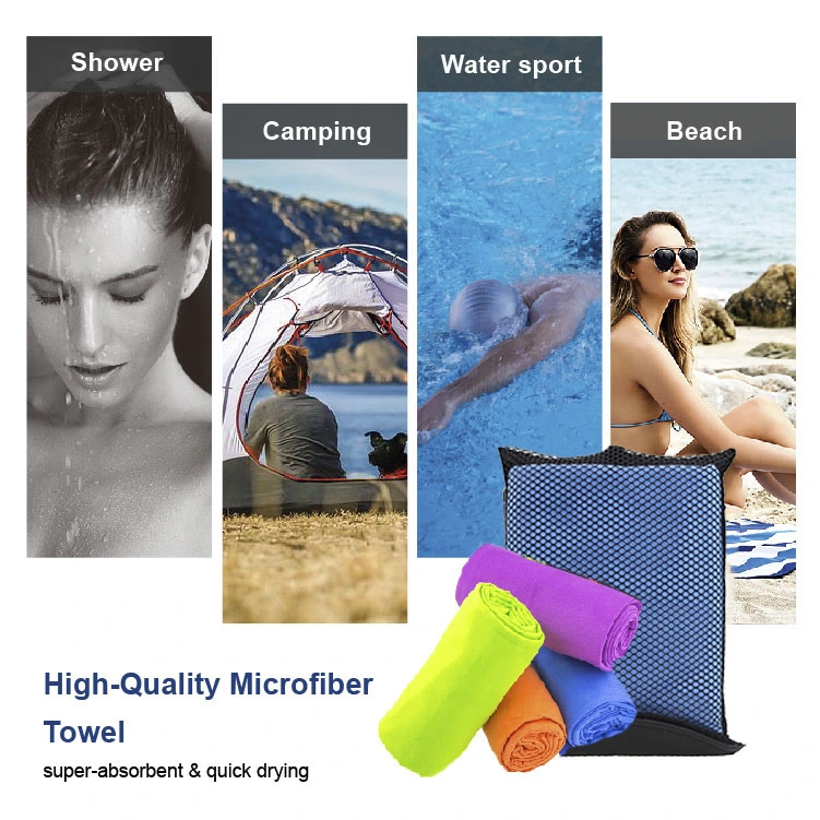 Exercise Gym Microfibre Suede Camping Comfortable Thick Hiking Multipurpose Microfiber Towel