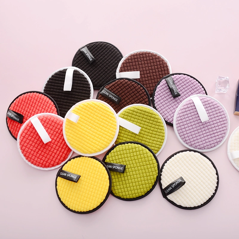 Popular Natural Remover Makeup Face Pads Microfiber Facial Cleaning Pads Washable Makeup Remover Pads Reusable