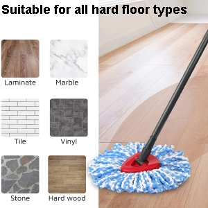 Rinseclean Spin Mop Refills Compatible for O-Cedar / Velida with 2 Tank Dual System Mop